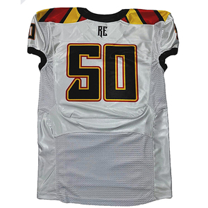 Ensembles d'uniformes de football américain personnalisés avec logo d'équipe, manches courtes, sergé, numéro cousu de haute qualité - Product Image 2