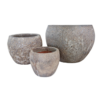 Pot Bunga Keramik Lapis Glaze, Promo! Dekorasi Rumah & Taman, Ramah Lingkungan, Dilengkapi Lubang Drainase, Set Taman, Pusat Lanskap