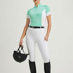 Camisa de Equitación Profesional para Mujer 2026, con Lazos para Corbata, Impermeable, Cortavientos, de Spandex/Poliéster, con Cremallera, para Deportes Ecuestres - Product Image 5