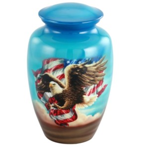 โกศโลหะพร้อมสติกเกอร์ที่สวยงามอลูมิเนียมพร้อมโกศศพดีไซน์แบบคลาสสิกด้วยแสงแดด & เจอราฟ - Product Image 4