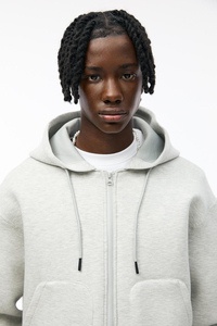 Custom Wholesale Manufacturer Light <b>Grey</b> Premium Quality Oversized Zip up <b>Hoodies</b> <b>Men</b> Breathable 480GSM 100% Cotton Warm Wear - Product Image 4