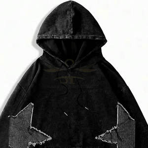 Top Venta OEM Servicio Angustia Bordado Sudaderas Pakistán Hecho Precio al por mayor Angustia Bordado Sudaderas con capucha - Product Image 5