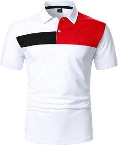 เสื้อโปโลพิมพ์ลายทางของผู้ชาย180GSM ผ้าฝ้าย100% - Product Image 2