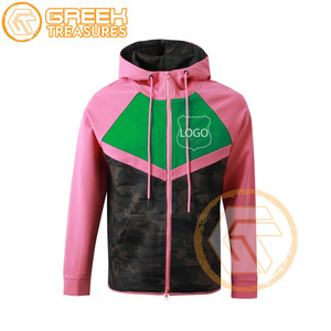 Sudadera con Capucha Personalizada de Algodón y Felpa Alpha Kappa, con Logotipo Bordado en la Parte Delantera, Ropa Griega para Mujeres, Otoño-Invierno, Alta Calidad - Product Image 1