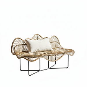 ชุดม้านั่งหวายแบบดั้งเดิมสำหรับสวนกลางแจ้ง ดีไซน์เรียบหรู ทนทาน เป็นมิตรกับสิ่งแวดล้อม ใช้งานได้ยาวนาน สะดวกสบาย เหมาะสำหรับห้องนั่งเล่น - Product Image 4