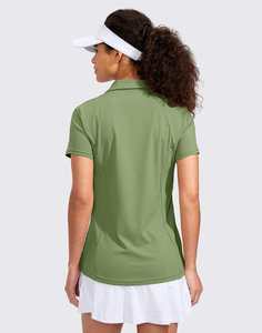 <b>Women's</b> Golf Shirt <b>Short</b> Sleeve with Zip up Quick Dry Stretch Tennis Collared Polo Shirts for <b>Women</b> - Product Image 4