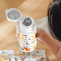 Termo de aislamiento de doble pared personalizado a buen precio, termo de impresión 3D para niños con aro portátil para exteriores