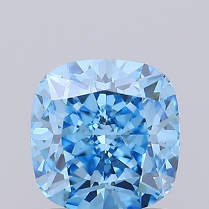 1ct Fancy Vivid Blue Cushion Cut Lab Grown Diamond VS1 Clarity IGI Certified Diamante suelto para joyería personalizada - Product Image 1