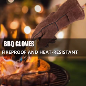 Guantes de trabajo de soldadura Mig de cuero de vaca con servicio OEM, guantes de trabajo de soldador de seguridad manual resistentes a la abrasión resistentes al calor - Product Image 3