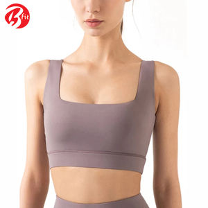 Soutien-gorge de sport dos nu pour femmes avec design simple licou vêtements de fitness respirants pour le yoga et la course à pied grande taille disponible - Product Image 3