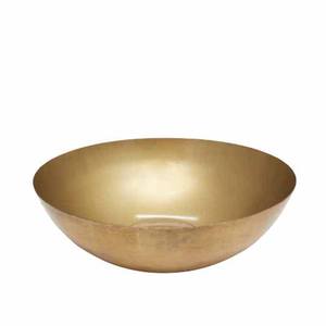 Ensemble de 2 bol rond de service en fer couleur or antique bol à fruits de grande taille pour la cuisine et la décoration de mariage à la main - Product Image 4