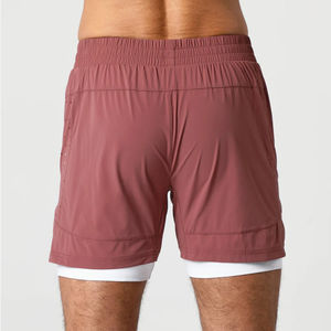 Nouveau design été Jogging entraînement sportif, short Fitness séchage rapide hommes Gym athlétique hommes entraînement sueur 2 en 1 Shorts - Product Image 4