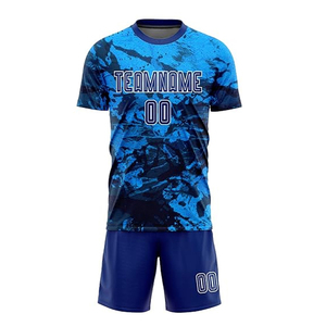 Haut de football simple imprimé sur mesure de couleur unie ensemble d'uniformes d'entraînement de club vêtements de sport imprimés - Product Image 3