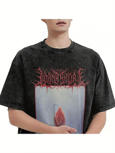 Camiseta de Manga Corta con Cuello Redondo para Hombre, 100% Algodón, Talla Grande, 260 Gramos, Tela de Lona Transpirable de Secado Rápido - Product Image 4