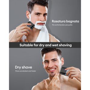 Afeitadora Eléctrica Portátil Inalámbrica de Doble Cuchilla para Cara y Cuerpo, Resistente al Agua IPX7, Recargable por USB, Lavable, Repuesto Alemán - Product Image 4