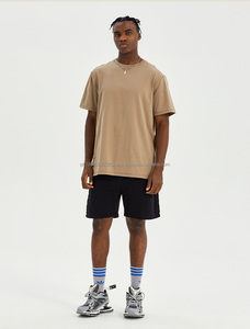 T-shirt d'été lourd à logo personnalisé pour hommes 100% coton col rond manches courtes Logo Street 270G - Product Image 4