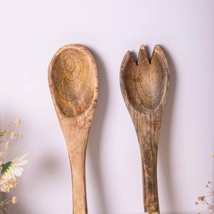 Cuillère de service à salade en bois de mangue artisanale ensemble de fourchette ustensiles de cuisine ustensiles de cuisine durables décoratifs - Product Image 3