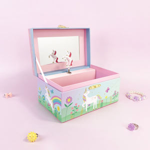 Caja Musical de Joyería con Unicornio, Regalo Personalizado de San Valentín de Yiyu, Bailarina Giratoria con Espejo, Hermoso Regalo Promocional Colorido - Product Image 1