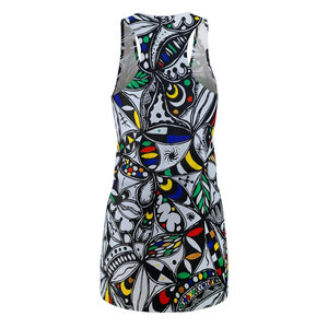 Orisun VI abito da donna con taglio cucito Racerback motivo floreale in tinta unita elegante formale personalizzato con cerniera al ginocchio disponibile XS S XL XL - Product Image 1