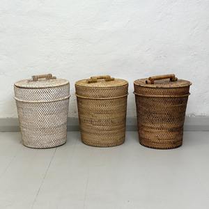 Room organizer basket <b>rattan</b> decor & <b>storage</b> bin baskets wholesale eco-friendly hamper container - Product Image 4