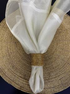 Ronds de serviette, ronds de serviette en rotin, ronds de serviette en osier, décor de table - Product Image 3