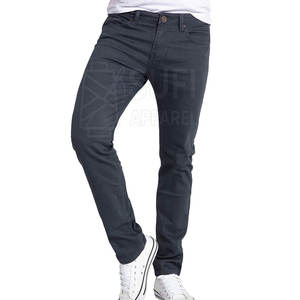 Pantalon en jean décontracté pour homme, coupe slim, coupe décontractée, braguette à boutons, respirant, écologique, 100% coton, pour les voyages de week-end et les activités de plein air - Product Image 1