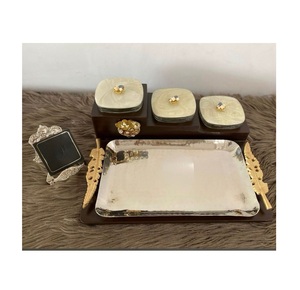 Plato de aperitivos de diseño minimalista para uso de servicio de alimentos Juego de platos de aperitivos de madera más vendido para fiestas Plato de aperitivos con cuenco - Product Image 1