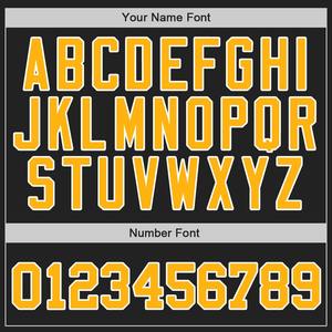 เสื้อเบสบอลสองโทนแท้สีดำสีทองสีขาว - Product Image 5