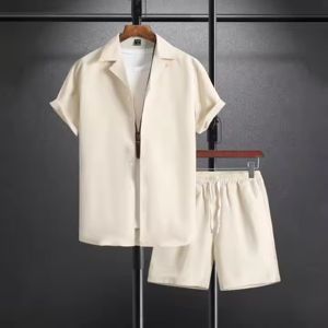 New Hawaii Print <b>Men's</b> Casual Short Sleeve <b>Beach</b> <b>Shirt</b> American Beachwear Breathable Cotton Fabric Summer Season Short Set - Product Image 6