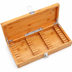 กล่องเก็บมีดไม้ไผ่พรีเมียม กล่องจัดระเบียบมีดไม้รักษ์โลก พร้อมช่องปรับได้ กล่องใส่มีดครัวที่ทนทาน - Product Image 1