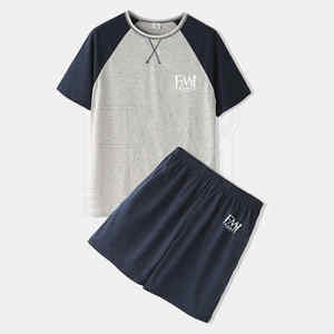 2025 dernière mode d'été Logo personnalisé hommes T-Shirt ensembles courts décontracté couleur unie respirant impression numérique tissu personnalisé - Product Image 2