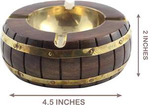 Cendrier en bois artisanal personnalisé avec un design personnalisé, facile à nettoyer et durable - Product Image 3