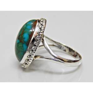 Anillo de Plata de Ley 925 hecho a mano, anillo de piedras preciosas turquesas naturales, joyería fina elegante, regalo para ella en el aniversario de la semana del año - Product Image 2