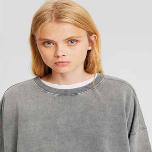 Sweatshirts pour femmes 100% coton Sweat-shirt uni Impression personnalisée Prix de gros Coupe régulière Sweat-shirts respirants pour femmes - Product Image 6