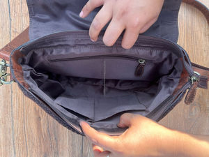 Nouvel arrivage de sacs à main en cuir aztèque usiné à la main de haute qualité pour femmes sacs à bandoulière dissimulés en cuir usiné turquoise pour femmes - Product Image 6