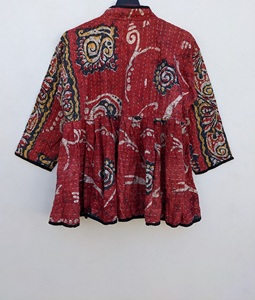 Indian <b>Kantha</b> Tops Handmade Top Cotton <b>Kantha</b> Kediya <b>Jacket</b> Unique Style Top <b>Kantha</b> <b>Jacket</b> - Product Image 5