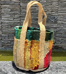 Sac à bandoulière pour femme en coton et jute tendance de haute qualité 2025, sac à main réutilisable personnalisé, style bohème - Product Image 1