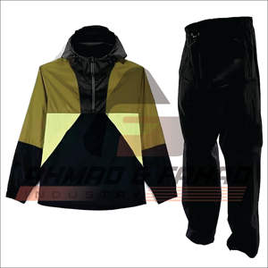 Conjunto de chándal con capucha y cremallera completa de nailon de alta calidad bordado con logotipo personalizado OEM cortavientos transpirable en todos los tamaños patrón sólido - Product Image 4