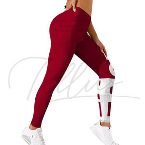 Leggings para Mujer con Logotipo Personalizado, Cintura Elástica, Cintura Alta, Transpirables, de Spandex/Poliéster, Secado Rápido, Fabricante Profesional, Yoga - Product Image 3