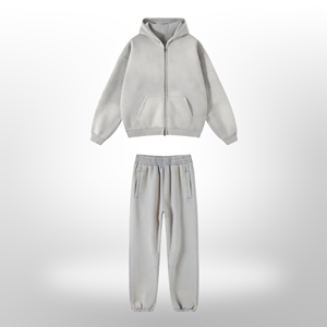 Ensemble survêtement vintage en coton 100% délavé à l'acide, respirant, sweat-shirt et pantalon de jogging pour l'hiver, lavé à la pierre - Product Image 4
