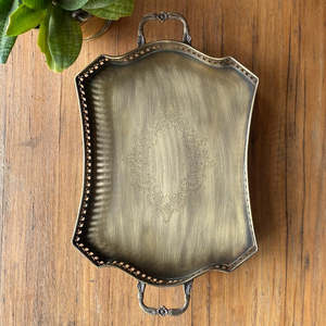 โลหะกลมทองเหลืองถาดเก็บแผ่นตกแต่งยอมรับที่กําหนดเองทองแปรงทองเหลืองตกแต่งตกแต่งบ้าน - Product Image 4