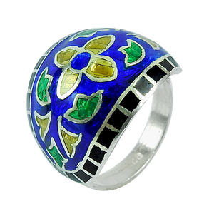 แหวนเคลือบเงินทรงกลมทำจากเงินสเตอลิง925ออกแบบได้สวยงามขายส่งโปรโมชั่น - Product Image 2