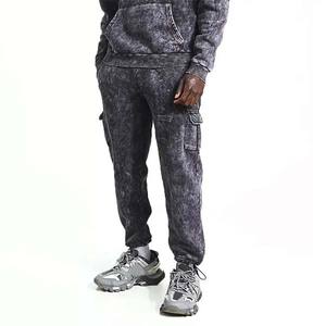 Vente en gros Jogger de sport unisexe Ensembles de jogging pour hommes Survêtement Survêtement uni Survêtement Entraînement Survêtement délavé à l'acide - Product Image 4