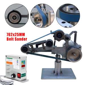 Ponceuse à bande de table grande taille, meuleuse d'établi et aiguiseur de couteaux avec disques de polissage et de ponçage - Product Image 3
