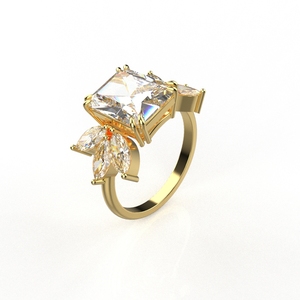 เครื่องประดับ avarta 14K Gold 5กะรัต Moissanite cocktail RING - Product Image 1