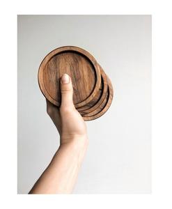 Sous-verres en bois de qualité supérieure avec des designs antiques vintage et un artisanat durable - Product Image 3