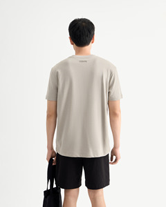 T-shirt à manches courtes pour homme 100% coton tricoté anti-rides écologique respirant confortable coupe régulière au quotidien - Product Image 2
