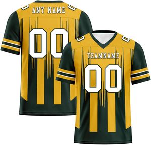 Camiseta de fútbol americano de poliéster 100% personalizada al por mayor, uniforme de transferencia de calor de malla de manga corta de alta calidad que absorbe la humedad - Product Image 6