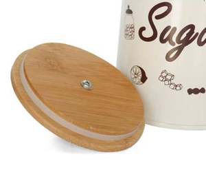 Récipient de stockage de nourriture galvanisé rond élégant parfait pour l'organisation de la maison et de la cuisine et les solutions de stockage - Product Image 5