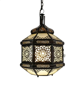 Diseño de luz colgante estilo marroquí lámpara de luz colgante de Metal hecho a mano hogar decorativo boda iluminación linterna - Product Image 3